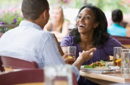 Couple enjoying dinner